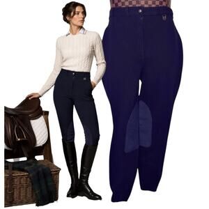 Millers Ladies Riding Pants Size 34 L Navy Blue Breeches Equestrian Jodhpurs Vtg